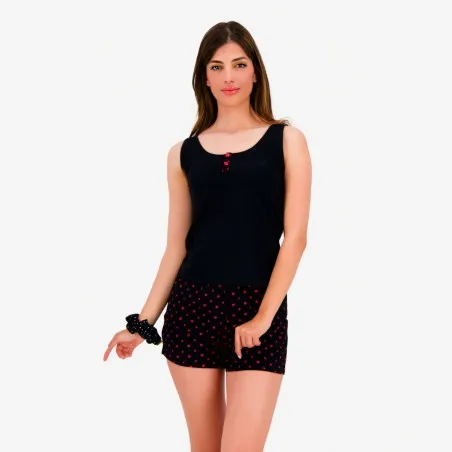 Ensemble femme débardeur et short avec patte boutonnée - KONTAKT
