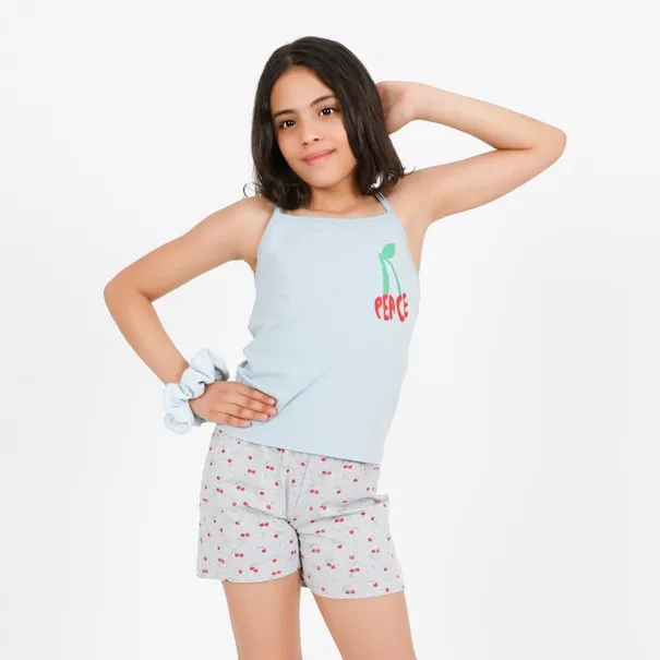 Ensemble fille bretelle et short PEACE - KONTAKT