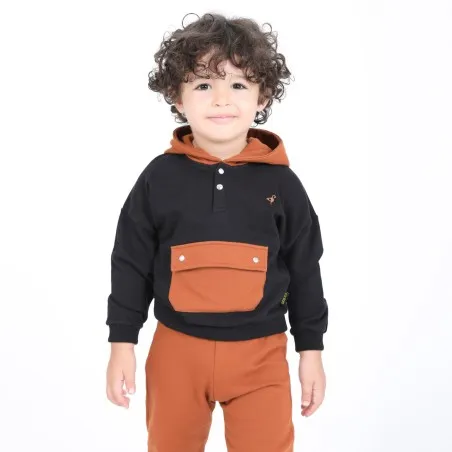 Hoodie bébé avec poche à rabat - KONTAKT