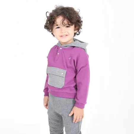 Hoodie bébé avec poche à rabat - KONTAKT