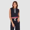 Hoodie crop femme sans manches - KONTAKT