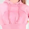 Hoodie crop fille avec effet métallique sur le poche - KONTAKT