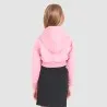 Hoodie crop fille avec effet métallique sur le poche - KONTAKT