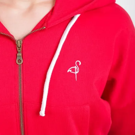 Hoodie crop zippé femme avec détails couture - KONTAKT
