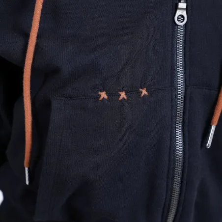 Hoodie crop zippé femme avec détails couture - KONTAKT