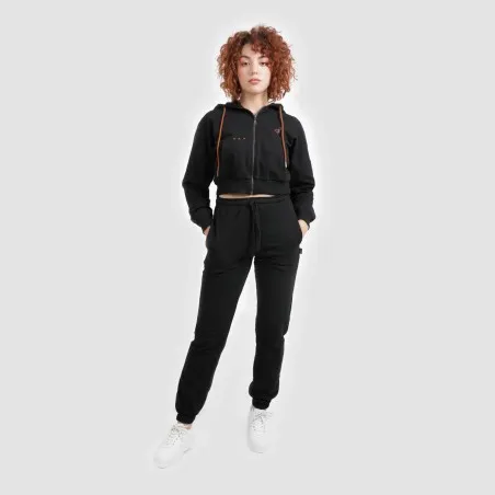 Hoodie crop zippé femme avec détails couture - KONTAKT