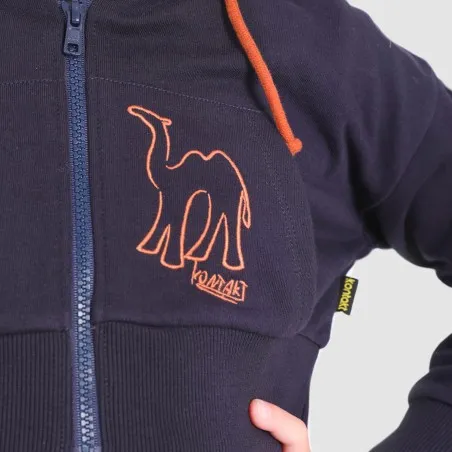 Hoodie crop zippé fille CAMEL - KONTAKT