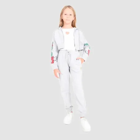 Hoodie crop zippé fille D'ONT WORRY I'M A CUTE CACTUS - KONTAKT