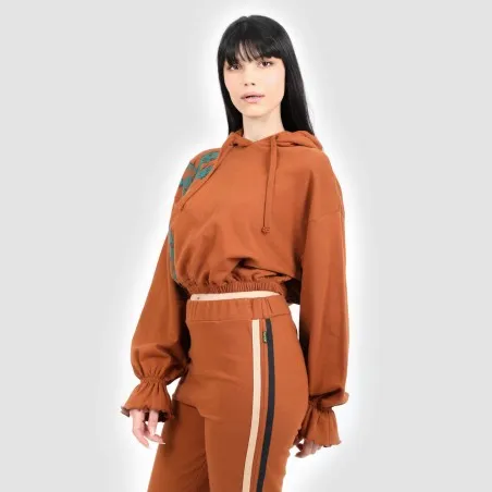 Hoodie femme manches poète CACTUS - KONTAKT