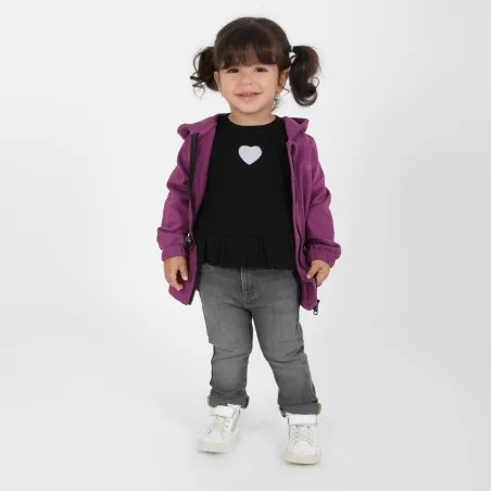 Hoodie zippé bébé avec cordon de serrage - KONTAKT