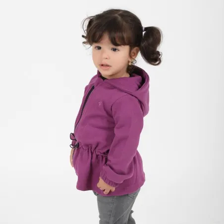 Hoodie zippé bébé avec cordon de serrage - KONTAKT