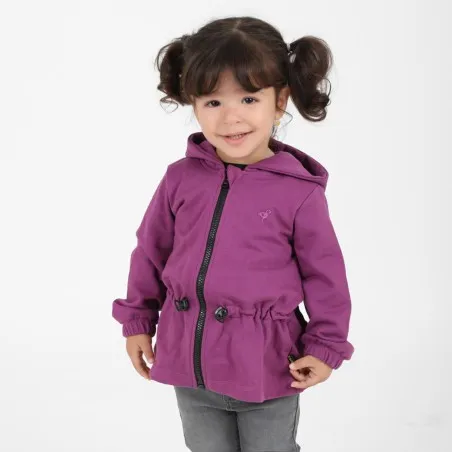 Hoodie zippé bébé avec cordon de serrage - KONTAKT