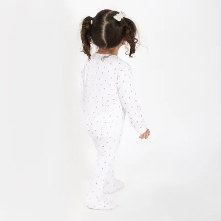 Grenouillère bébé avec bouton imprimé flower - KONTAKT