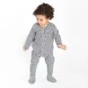 Grenouillère bébé avec bouton rayé bleu & blanc - KONTAKT
