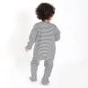 Grenouillère bébé avec bouton rayé bleu & blanc - KONTAKT
