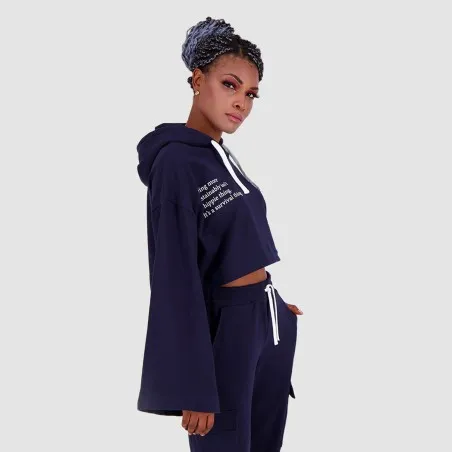 Hoodie crop femme LIVING MORE SUSTAINABLY - KONTAKT