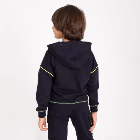 Hoodie garçon oversized avec piping contrasté - KONTAKT
