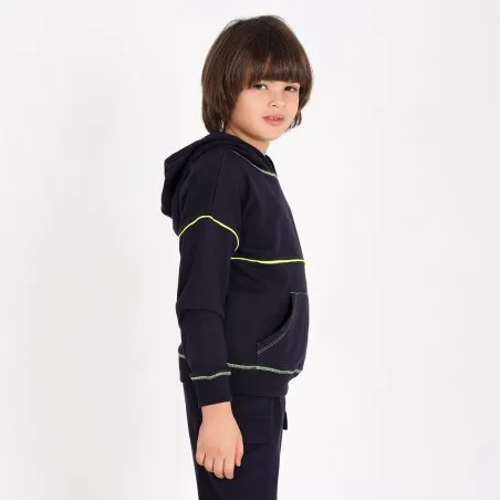 Hoodie garçon oversized avec piping contrasté - KONTAKT