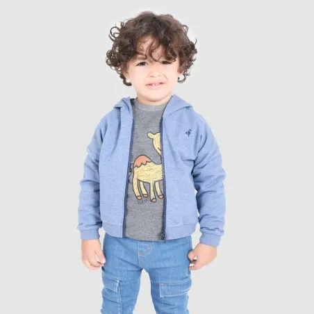 Hoodie zippé bébé manches tombantes - KONTAKT