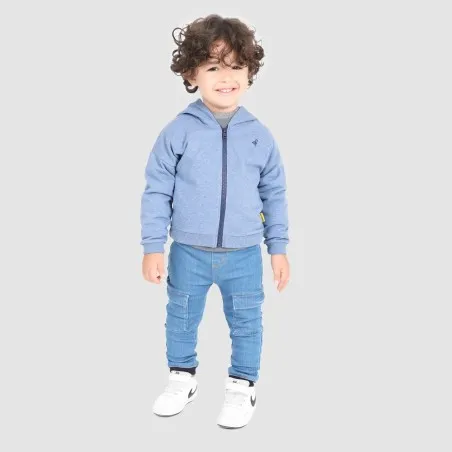 Hoodie zippé bébé manches tombantes - KONTAKT