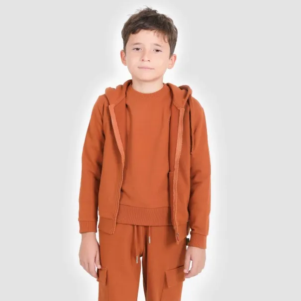Hoodie zippé garçon avec broderie - KONTAKT
