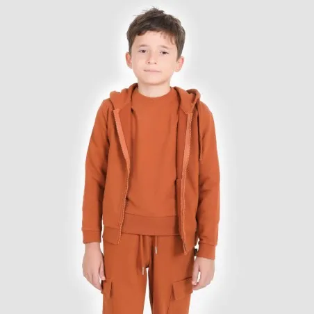 Hoodie zippé garçon avec broderie - KONTAKT