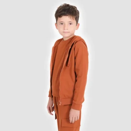 Hoodie zippé garçon avec broderie - KONTAKT