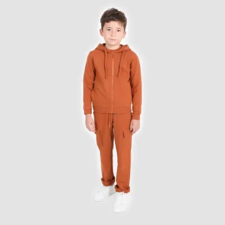 Hoodie zippé garçon avec broderie - KONTAKT