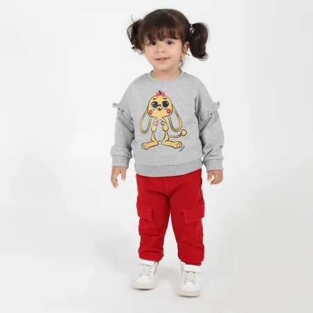 Jogger cargo bébé avec ceinture en cote - KONTAKT