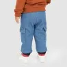 Jogger cargo bébé avec ceinture en cote en jeans - KONTAKT