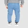 Jogger cargo bébé avec ceinture en cote en jeans - KONTAKT