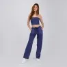 Jogger délavé jambe droite femme avec poches plaquées - KONTAKT