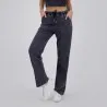 Jogger délavé jambe droite femme avec poches plaquées - KONTAKT