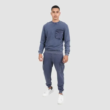Jogger homme avec poches cargo délavé - KONTAKT