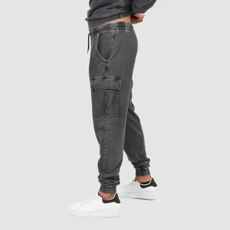 Jogger homme avec poches cargo délavé - KONTAKT