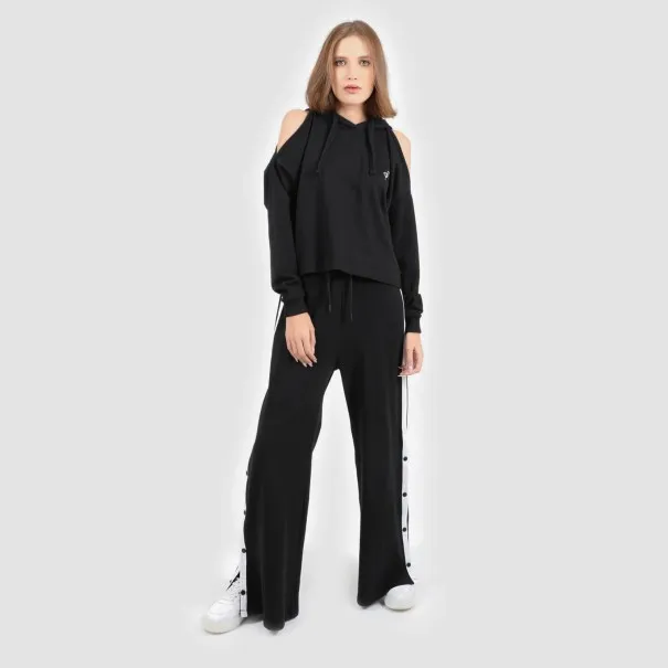 Jogger wide leg femme avec boutons pression - KONTAKT