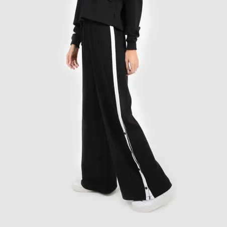 Jogger wide leg femme avec boutons pression - KONTAKT