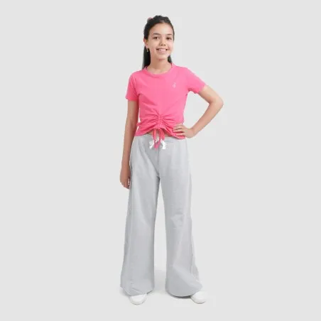 Jogger wide leg fille avec piping - KONTAKT