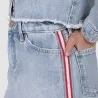 Jupe fille en jeans avec bande coté - KONTAKT