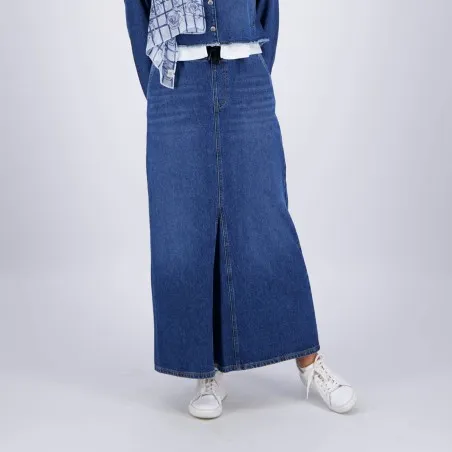 Jupe maxi femme en jeans- MYRIAM - KONTAKT