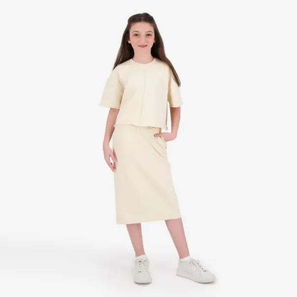 Jupe maxi fille avec bande à la taille croisée - KONTAKT