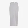 Jupe midi femme avec bande à la taille croisée - KONTAKT