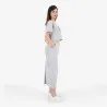 Jupe midi femme avec bande à la taille croisée - KONTAKT