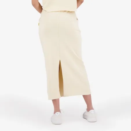 Jupe midi femme avec bande à la taille croisée - KONTAKT