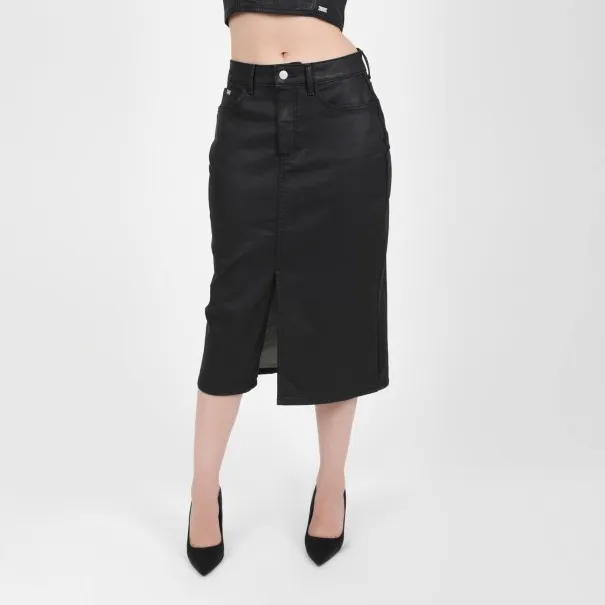 Jupe midi femme effet cuir- MIRA - KONTAKT