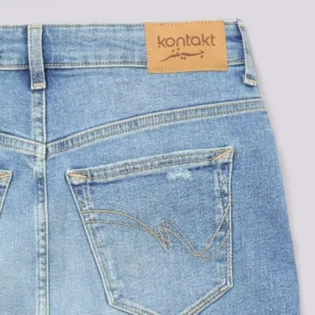 Jupe mini femme en jeans- MINA - KONTAKT