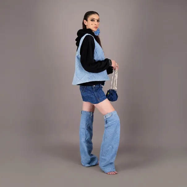 Jupe mini femme UPCYCLING METHODS - TUNIS FASHION WEEK 2024 - KONTAKT