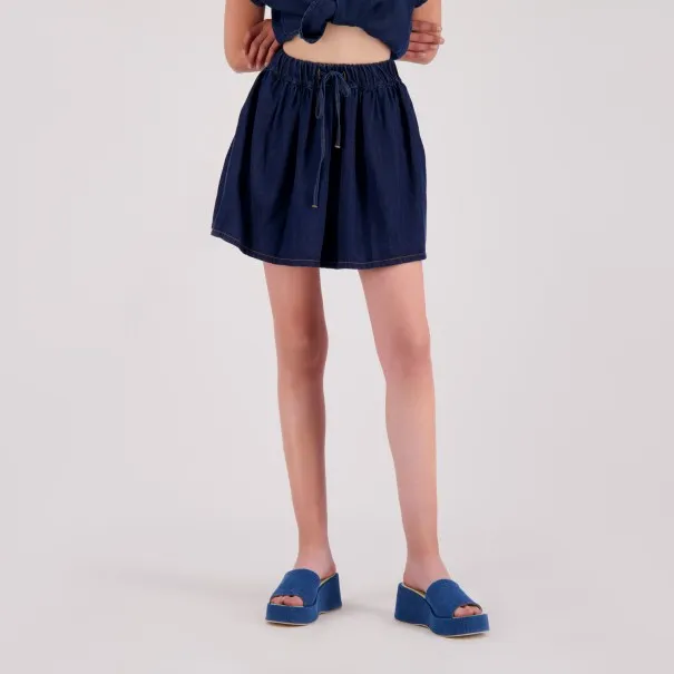 Jupe mini fluide femme en jeans - TALINE - KONTAKT