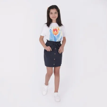 Jupe paperbag fille courte - KONTAKT
