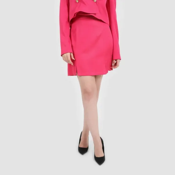 Jupe tailleur femme avec fentes côté en chaine et trame - KONTAKT